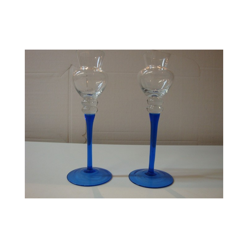 PORTAVELA CRISTAL AZUL COPA