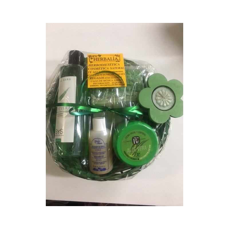 CESTA REGALO ALOE con exfoliante