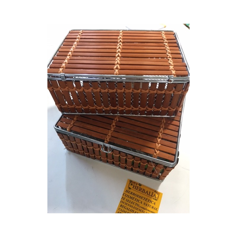 CAJA BAMBU Y METAL