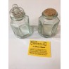 FRASCO VIDRIO EXAGONAL bajo tapa corcho-cristal