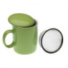 TAZA INFUSIÓN VERDE LISA con colador