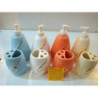 JUEGO BAÑO CERAMICA y ORO 2 piezas