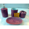 JUEGO BAÑO CERAMICA 4 piezas craquelado