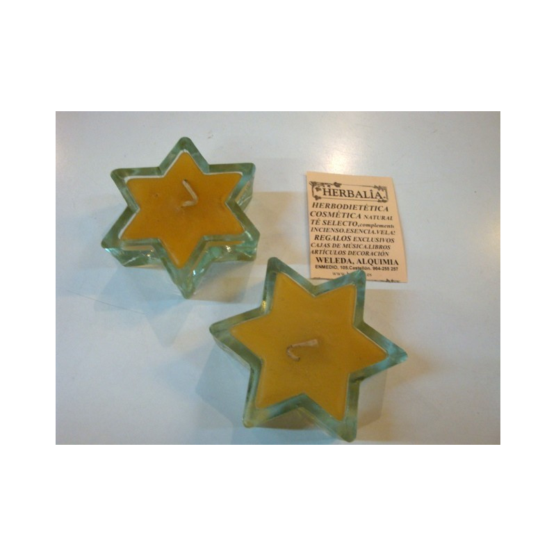 PORTAVELA CRISTAL ESTRELLA, jabón y perlas