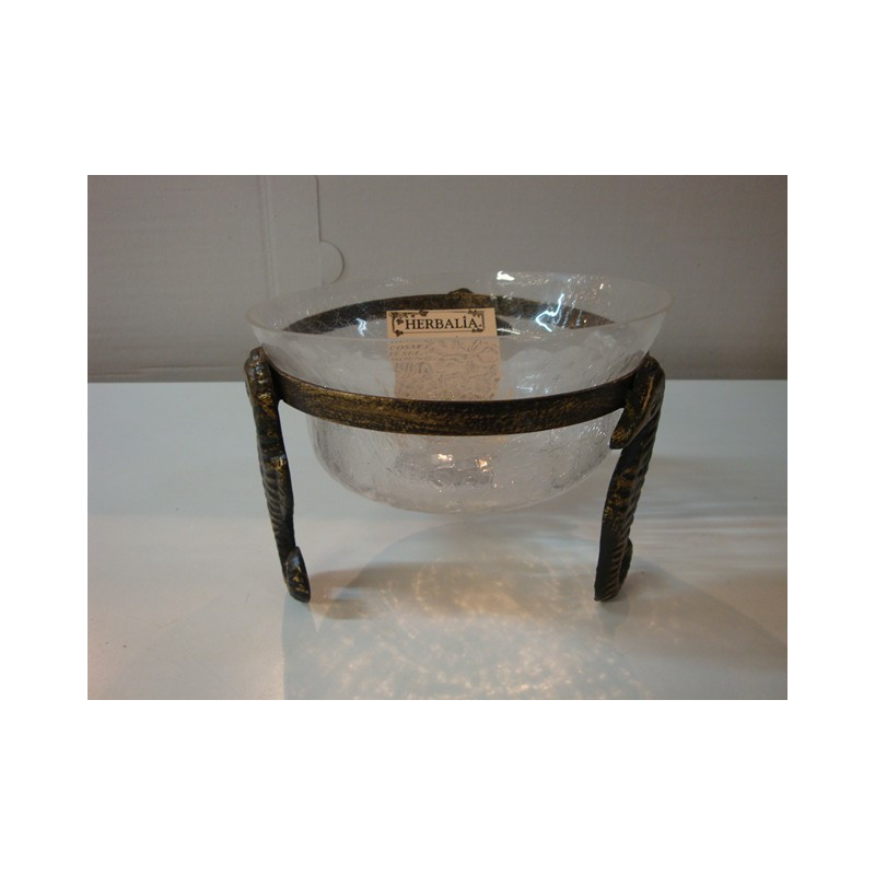 CUENCO CRISTAL BASE HIERRO
