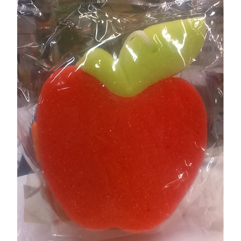 ESPONJA FORMA MANZANA plana grande