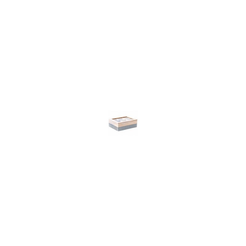 CAJA MADERA TÉ 6 ESPACIOS