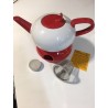 JUEGO TETERA, CALENTADOR, 2 tazas-plato y té