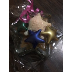 PORTAVELA CRISTAL ESTRELLA, jabón y perlas
